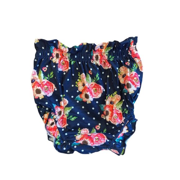 3 for $15 Bilison Baby 3 Piece Outfit Orange Blue Floral Size 100 9-12 Months - Picture 2 of 10